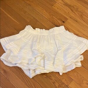 Aerie Cream Ruffled Skorts